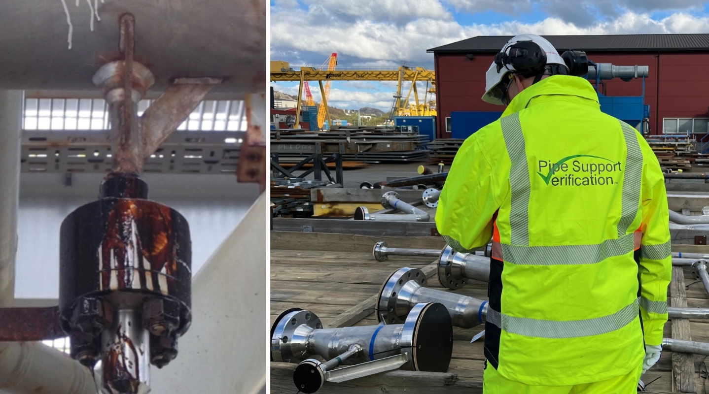 design og verifisering av pipe support 1