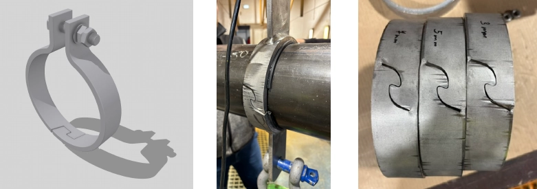 S-Hinge Clamped Pipe Support